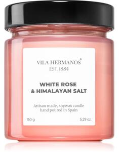 Vila Hermanos Apothecary Rose White Rose & Himalayan Salt vonná svíčka 150 g
