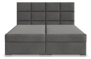 Manželská postel CALVI Velvet 140×200 cm šedá