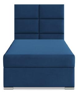 Čalouněná postel CALVI Velvet 90×200 cm tmavě modrá