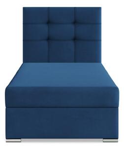 Čalouněná postel ELDA Velvet 90×200 cm tmavě modrá