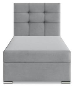 Čalouněná postel ELDA Velvet 90×200 cm světle šedá