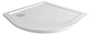 Mereo Čtvrtkruhová sprchová vanička R550, 90x90x4 cm, SMC, bílá, včetně sifonu