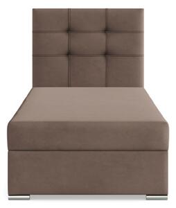 Čalouněná postel ELDA Velvet 90×200 cm hnědá
