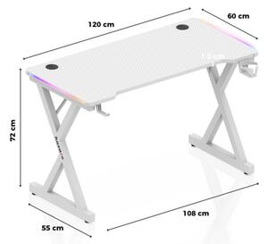 Herní stůl Hero 2.3 RGB bílý