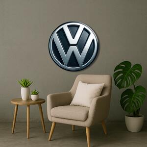 Dřevěný obraz s UV potiskem - Volkswagen - logo