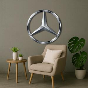 Dřevěný obraz s UV potiskem - Mercedes-Benz - logo