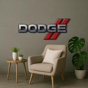 Dřevěný obraz s UV potiskem - Dodge - logo