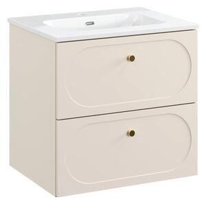 Sada skříňka Comad Donna Sand DONNA SAND 82-60-46-2S, umyvadlo Comad Fly FLY WHITE GLOSS UM 60-46 DP ( E-8073-60 )