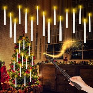 Kouzelná sada levitujících LED svíček s hůlkou – 10 kusů