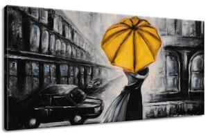 Obraz na plátně Žlutý polibek v dešti Rozměry: 120 x 80 cm