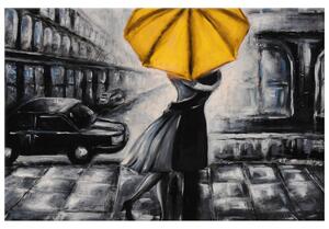 Obraz na plátně Žlutý polibek v dešti Rozměry: 90 x 60 cm