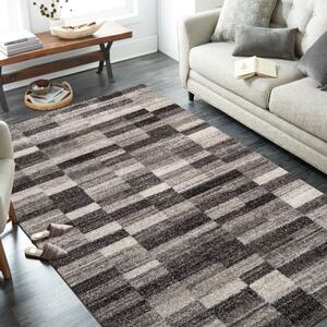 Kusový koberec PANNE pásky - odstíny šedé - 200x290 cm