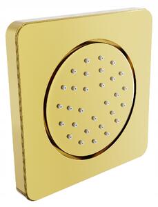 Podomítková boční sprchová tryska MEXEN - kulatá - 13x13 cm - zlatá