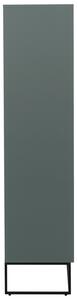 Vitrína pili 90 x 178 cm šedozelená