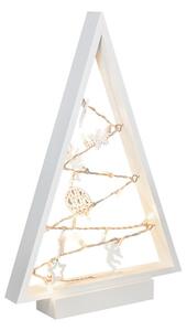 Dekorační LED vánoční stromeček - dřevěný s ozdobami