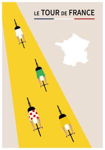 Ilustrace le Tour de France, Poster Paperago