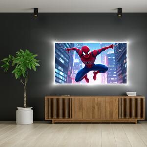 Svítící obraz - Spiderman - City