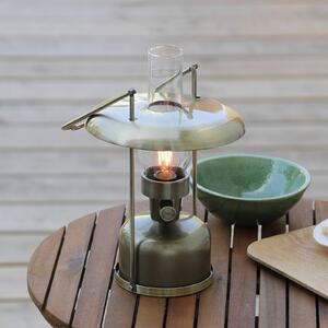 Markslöjd LED akumulátorová stolní lampa Fanos, mosaz, stmívatelná, IP44, stmívatelný, Bronz / starožitná mosaz, Obývací pokoj / jídelna, kov, Starožitný