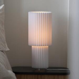 Markslöjd stolní lampa Catis, bílá, výška 45 cm, textil, E27, Bílá / opál, Obývací pokoj / jídelna, Plast, Moderní