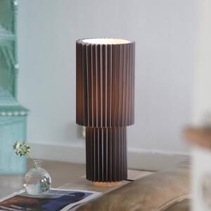 Markslöjd stolní lampa Catis, šedá, výška 45 cm, textil, E27, Hliník / šedá / zinek, Obývací pokoj / jídelna, Plast, Moderní
