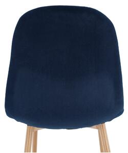 Židle, modrá Velvet látka / buk, LEGA