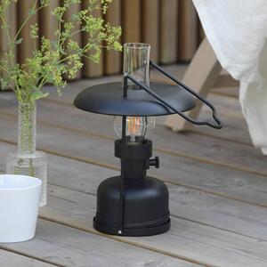 Markslöjd LED stolní lampa na akumulátor Fanos, černá, stmívatelná, IP44, stmívatelný, Černá, Obývací pokoj / jídelna, kov, Starožitný