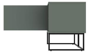 TV stolek s poličkou pili 176 x 57 cm šedozelený