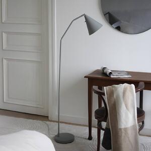 Markslöjd LED stojací lampa Funil, šedá, kov, stmívatelné, stmívatelný, Hliník / šedá / zinek, Obývací pokoj / jídelna, kov, Moderní