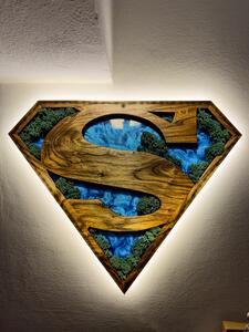 Svítící mechový obraz Superman Ice