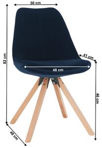 Židle, modrá Velvet látka/ buk, SABRA
