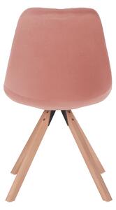 Židle, růžová Velvet látka / buk, SABRA