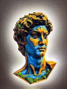 Svítící obraz mech David (Michelangelo)
