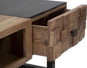 Konferenční stolek Mauro Ferretti Nuram Wide 110x60x43 cm, hnědá/černá