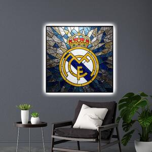 Svítící obraz Real Madrid - stylizované sklo