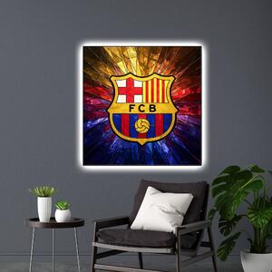 Svítící obraz FC Barcelona - sklo - křišťálový vzhled