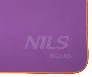 NAR12 FIALOVÝ/ORANŽOVÝ RUČNÍK Z MIKROVLÁKNA NILS AQUA
