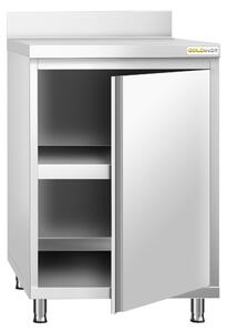 Nízká skříňka z nerezové oceli, rozměry 600 x 700 mm, bez zadové stěny, PREMIUM - GOLDINOX