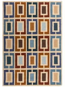 Flair Rugs AKCE: 80x150 cm Ručně všívaný kusový koberec Illusion Retro Blocks Blue/Multi - 80x150 cm