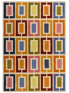 Flair Rugs, Ručně všívaný kusový koberec Illusion Retro Blocks Multi, 80x150, vícebarevná, dětský pokoj