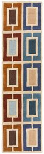Flair Rugs, Ručně všívaný běhoun Illusion Retro Blocks Blue/Multi, 60x230, vícebarevná, ložnice