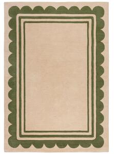Flair Rugs, Ručně všívaný kusový koberec Lois Scallop Green, 160x230, zelená, chodba / předsíň