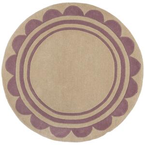 Flair Rugs Ručně všívaný kusový koberec Lois Scallop Purple kruh - 120x120 (průměr) kruh cm