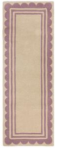Flair Rugs, Ručně všívaný běhoun Lois Scallop Purple, 80x230, fialová, chodba / předsíň