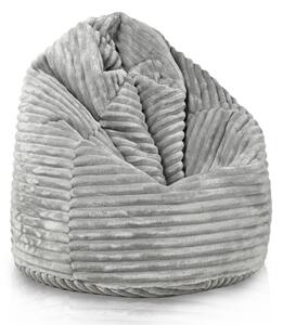 Sedací pytel Sako světle šedý stripe