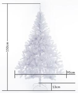 FurniGO Umělý vánoční stromeček 150 cm - bílý