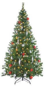 FurniGO Umělý vánoční stromeček 150 cm + světelný řetěz