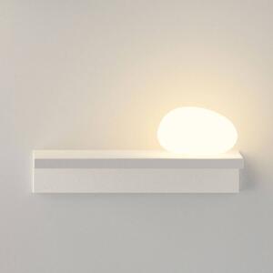 Vibia LED nástěnné světlo Suite, kámen vpravo, bílé, 14 cm, Bílá / opál, Obývací pokoj / jídelna, Plast, Design