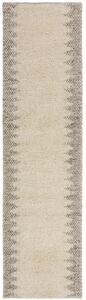 Flair Rugs, Ručně tkaný běhoun Minerals Border Natural, 60x230, béžová, chodba / předsíň