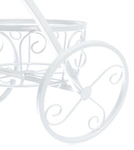 RETRO květináč ve tvaru kola, bílá, PAVAR