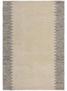 Flair Rugs koberce Ručně tkaný kusový koberec Minerals Border Black/White - 80x150 cm